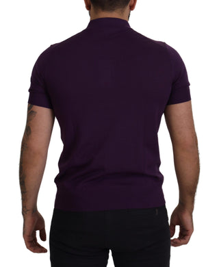 Purple Cashmere Polo Top Mens T-shirt