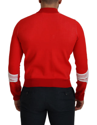 Elegant Red Pullover Sweater For Men