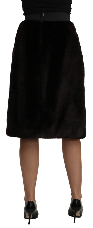 Elegant Black Pencil Knee Length Skirt