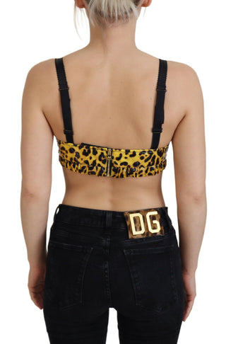 Chic Leopard Print Sleeveless Corset Top