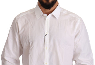 Elegant White Martini Fit Shirt