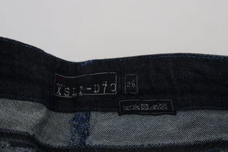 Chic Slim-fit Cotton Denim In Dark Blue