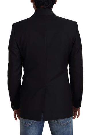 Elegant Slim Fit Wool-silk Blazer