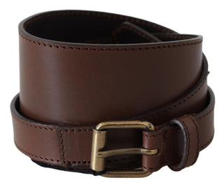 Elegant Rustic Gold-tone Leather Belt