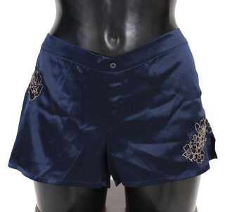 Chic Blue Lingerie Shorts - Pure Cotton Comfort