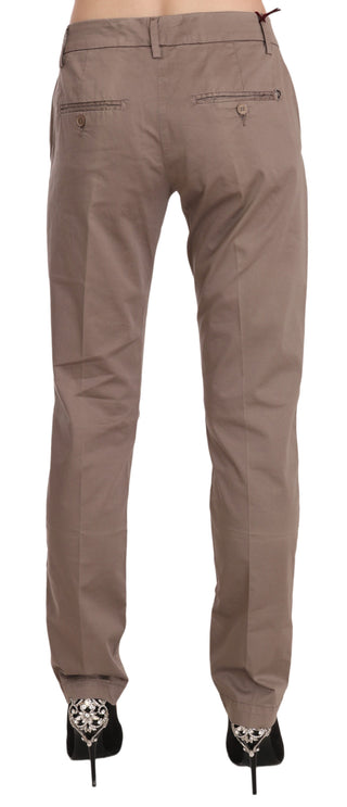 Chic Brown Straight Cut Trousers