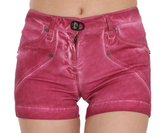 Chic Pink Washed Denim Shorts