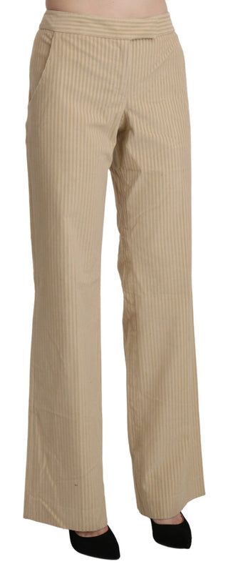 Chic Beige High-waist Wide Leg Pants