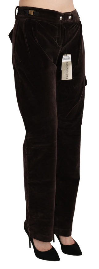 Chic High Waist Cargo Pants In Sophisticated Brown