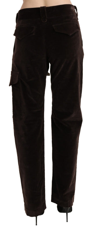 Chic High Waist Cargo Pants In Sophisticated Brown