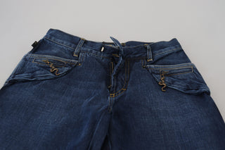 Chic Flared Cotton Denim Jeans