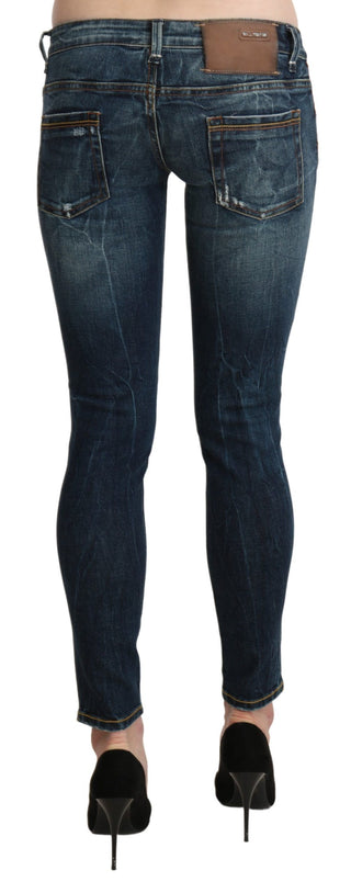 Chic Blue Washed Skinny Denim Delight