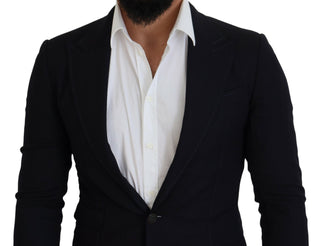 Elegant Black Single-breasted Blazer