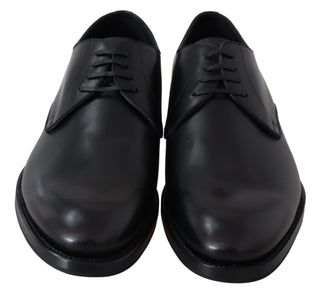 Black Leather Sartoria Men's Shoes