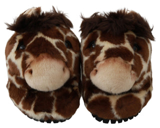 Elegant Giraffe Pattern Slides For Sophisticated Comfort