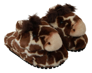 Elegant Giraffe Pattern Slides For Sophisticated Comfort