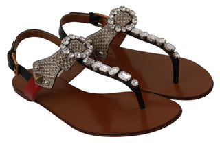 Elegant Strappy Sandals With Exotic Charm