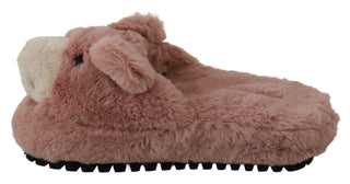 Chic Pink Bear House Slippers By D&g