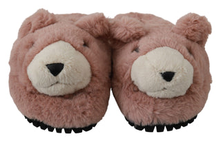 Chic Pink Bear House Slippers By D&g