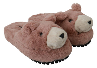 Chic Pink Bear House Slippers By D&g