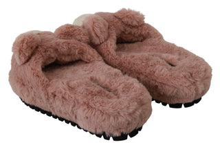 Chic Pink Bear House Slippers By D&g