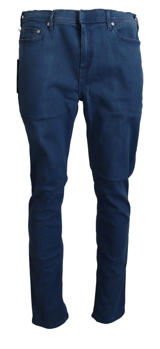 Chic Skinny Blue Pants For A Sharp Look