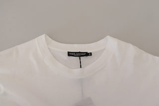 Elegant White Cotton Crewneck T-shirt