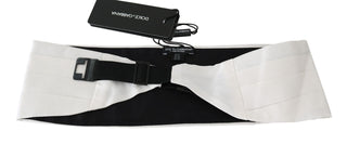 Elegant White Silk Cummerbund