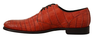 Exquisite Exotic Croc Leather Lace-up Dress Shoes