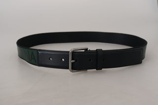 Chic Black And Green Designer Belt With Dg Logo