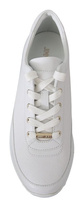 Elegant White Leather Sneakers