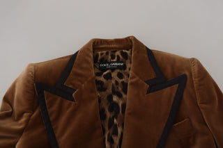 Elegant Double Breasted Brown Blazer Jacket