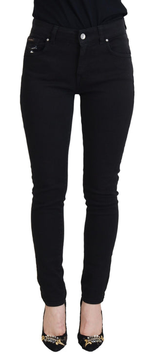 Black Cotton Skinny Women Denim Jeans