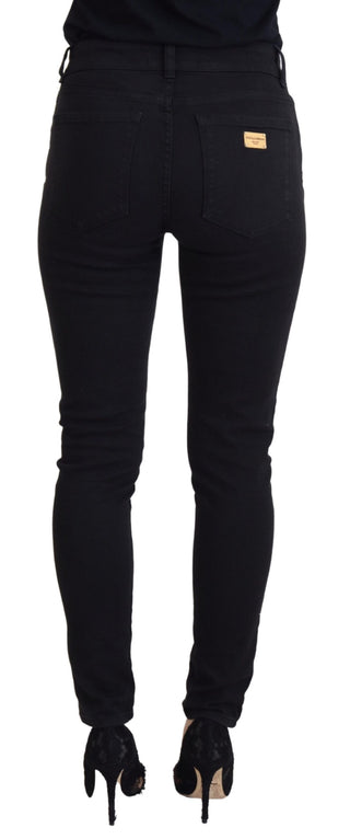 Black Cotton Skinny Women Denim Jeans