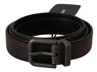 Elegant Leather Belt In Classic Brown