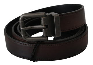 Elegant Leather Belt In Classic Brown