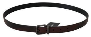 Elegant Leather Belt In Classic Brown