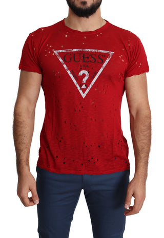 Radiant Red Cotton Stretch T-shirt