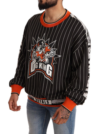 Black Multicolor Dg King Print Sweater