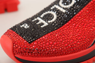 Exquisite Red Sorrento Slip-on Sneakers