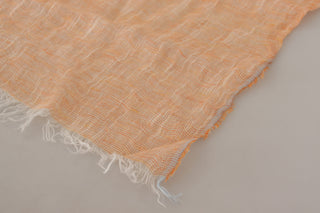 Elegant Peach Linen Scarf