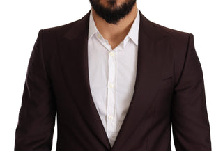 Elegant Purple Slim Fit Blazer