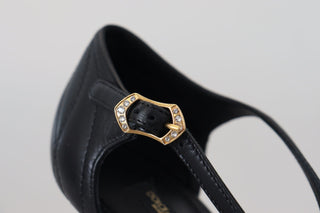 Elegant Gold-embellished Leather Sandals