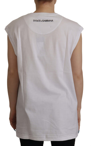 Elegant White Cotton Sleeveless Top