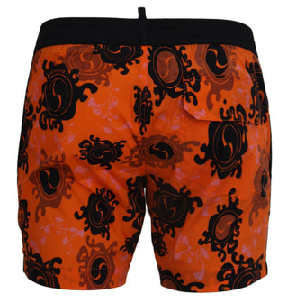 Chic Orange Swim Shorts Boxer For Men