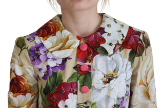 Exquisite Floral Collared Midi Dress