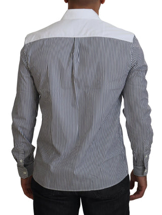 Slim Fit Striped Casual Shirt With Channel Motive