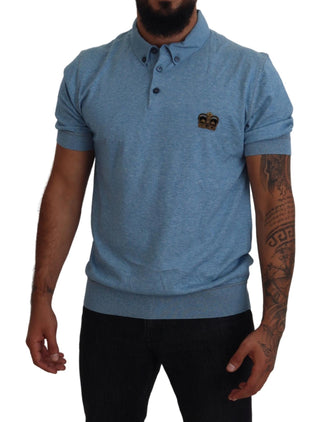 Blue Gold Crown Short Sleeve Polo  T-shirt