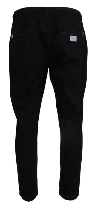 Elegant Tapered Black Trousers For Men