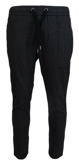 Elegant Grey Cotton Joggers For Men